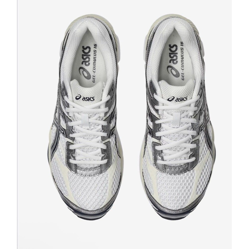 Asics GEL-Cumulus 16 In White Silver & Black Color way Men's Sz 8 Running - New